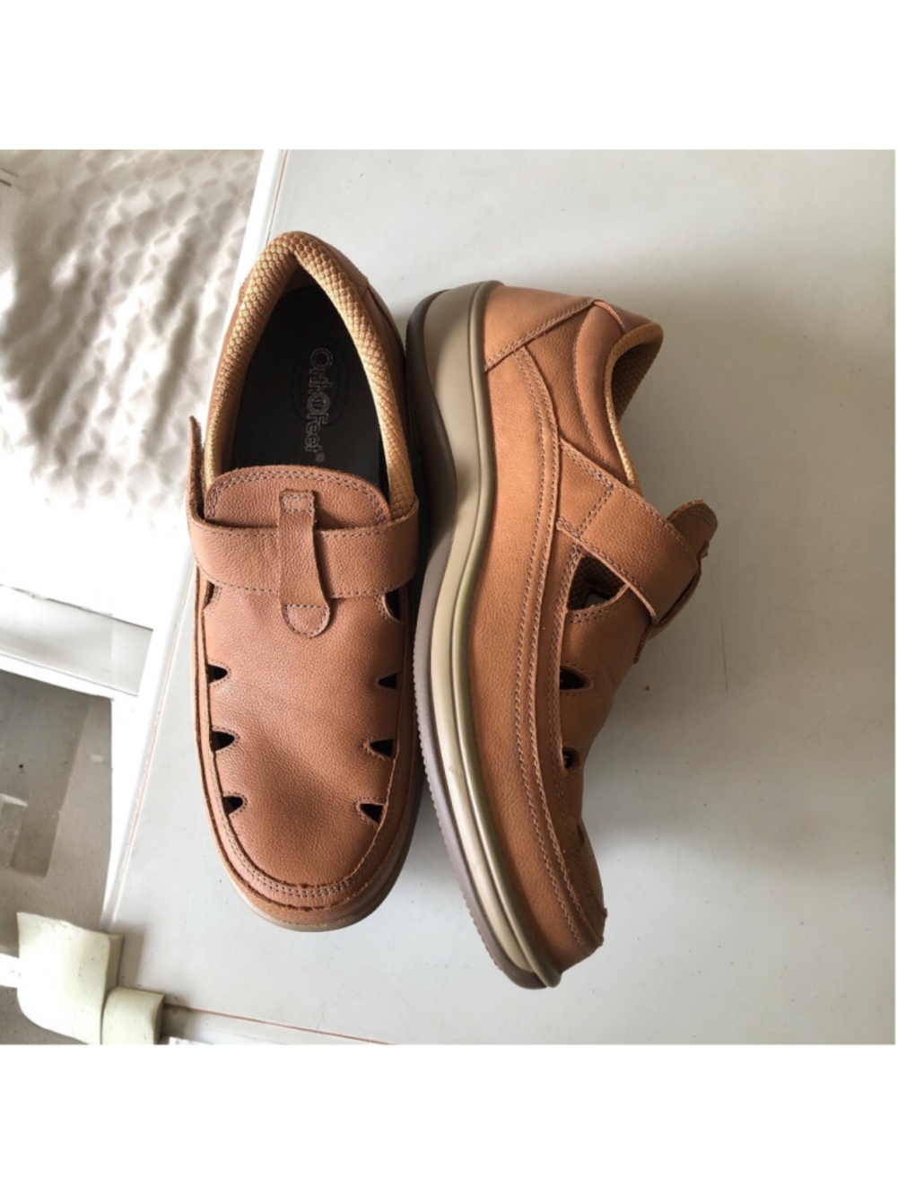 Size 10.5W OrthoFeet Serene 896 Leather Comfort Shoes Premium Orthopedic Support